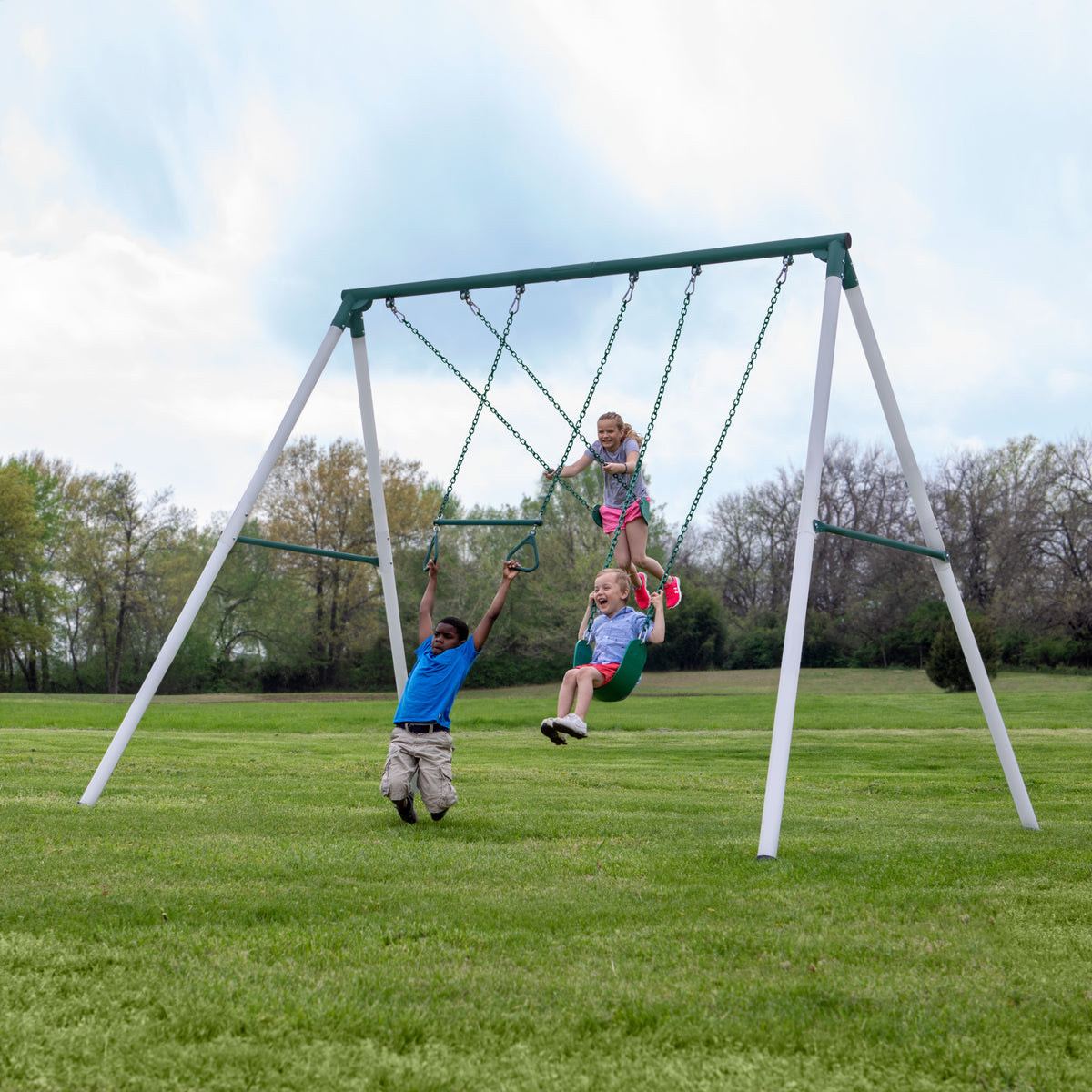 Big Brutus Metal A-Frame Swing Set – Recreations Outlet