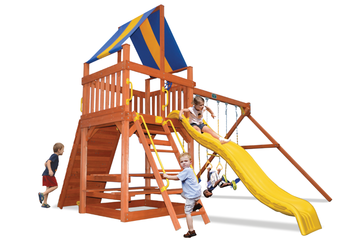Fort Playhouse- Deluxe Fort Jr. w/ Lower Enclosure Playhouse