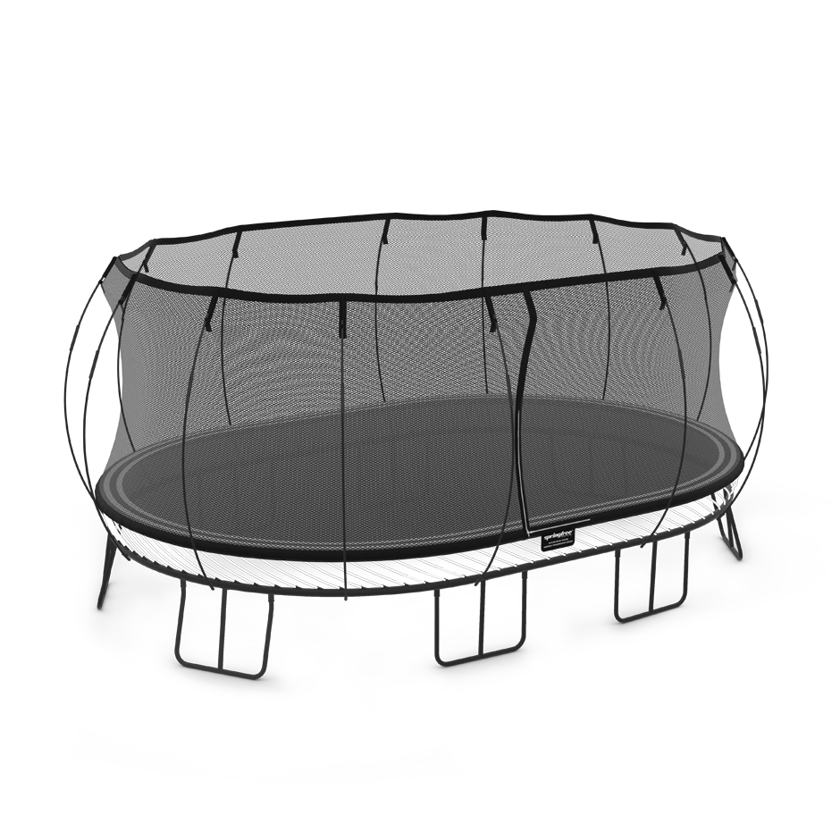 12x19' Springfree Jumbo Oval Trampoline with safety enclosure