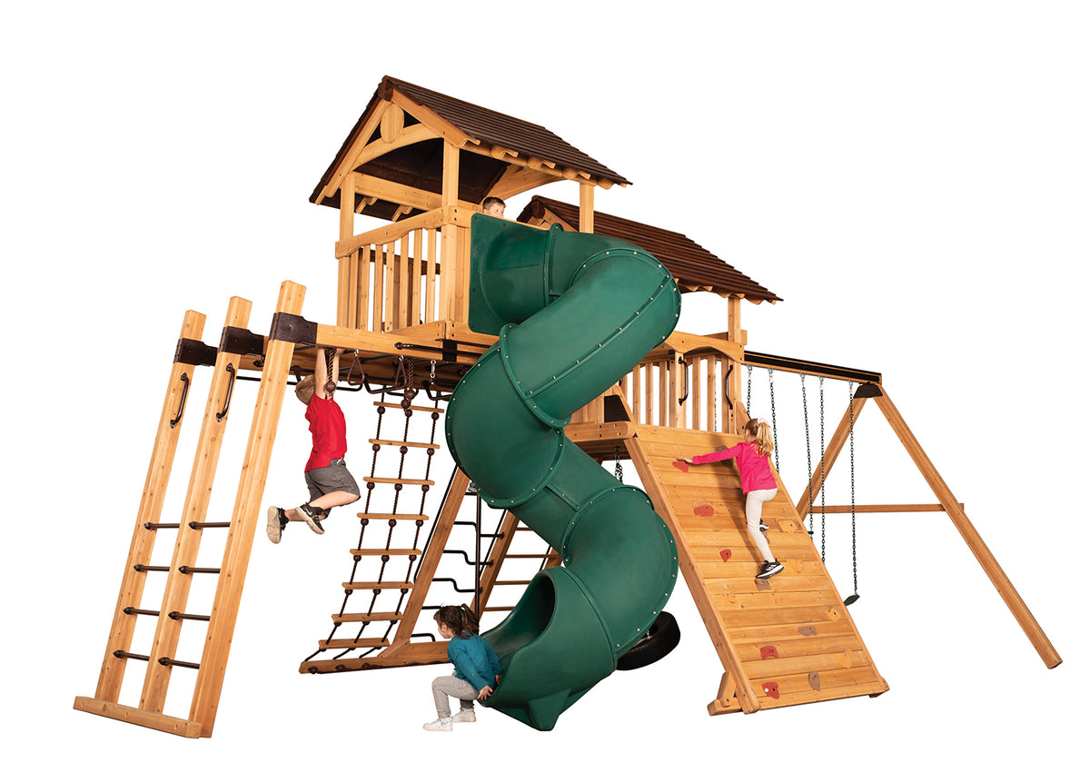 Titan Peak XL 5 | Spiral Tube Slide, Monkey Bars & High Loft