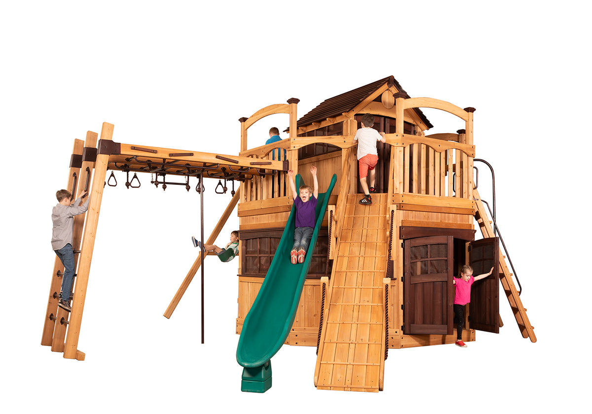 Titan Treehouse XL 14 | Wrap-Around Porch Playhouse – Recreations