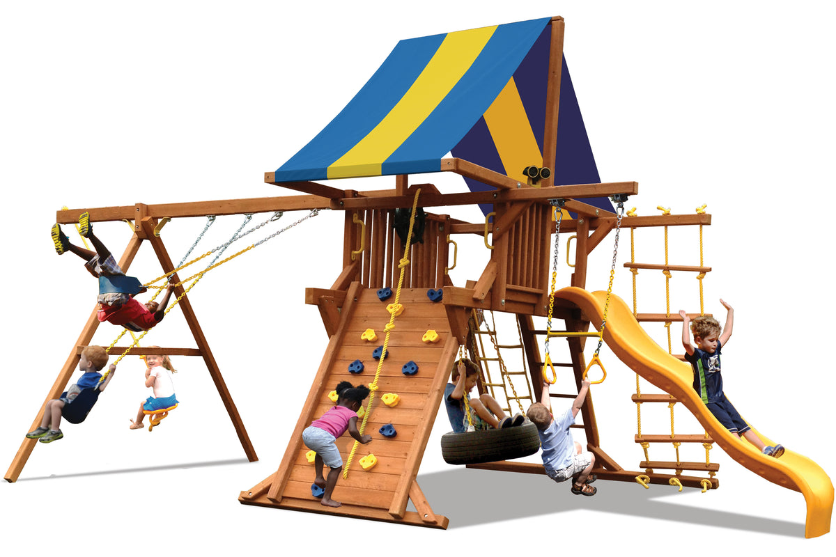 Deluxe Playcenter Combo 2 | Premium Cedar Swing Set – Recreations