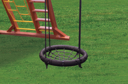 DayDreamer Swing - 24" black rope swing seat for kids' playsets