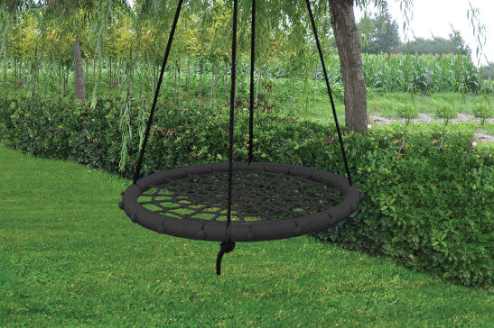 DayDreamer Tree Swing - 40", black, durable rope & net, for backyard fun.