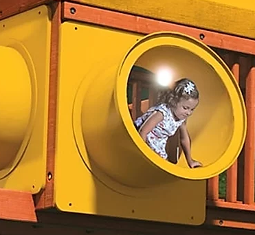 Yellow plastic Extended Bubble Panel playset accessory for kids.