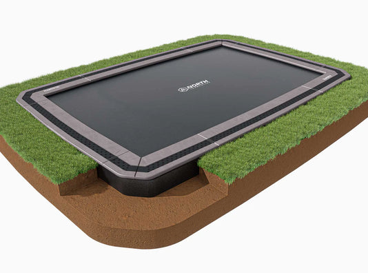 North Inground Trampoline - 17ft x 12ft Rectangle