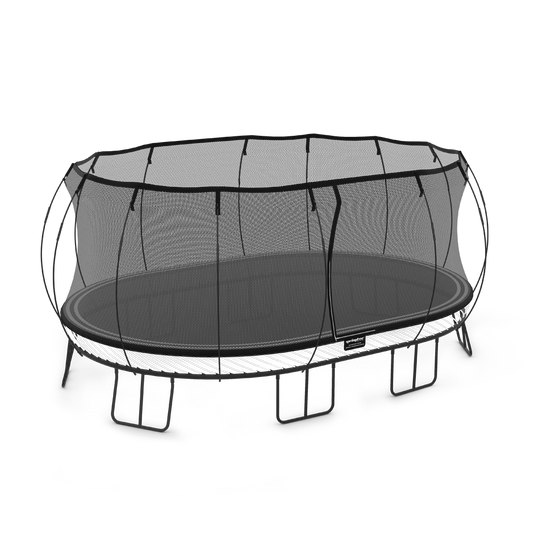 12x19' Springfree Jumbo Oval Trampoline with safety enclosure
