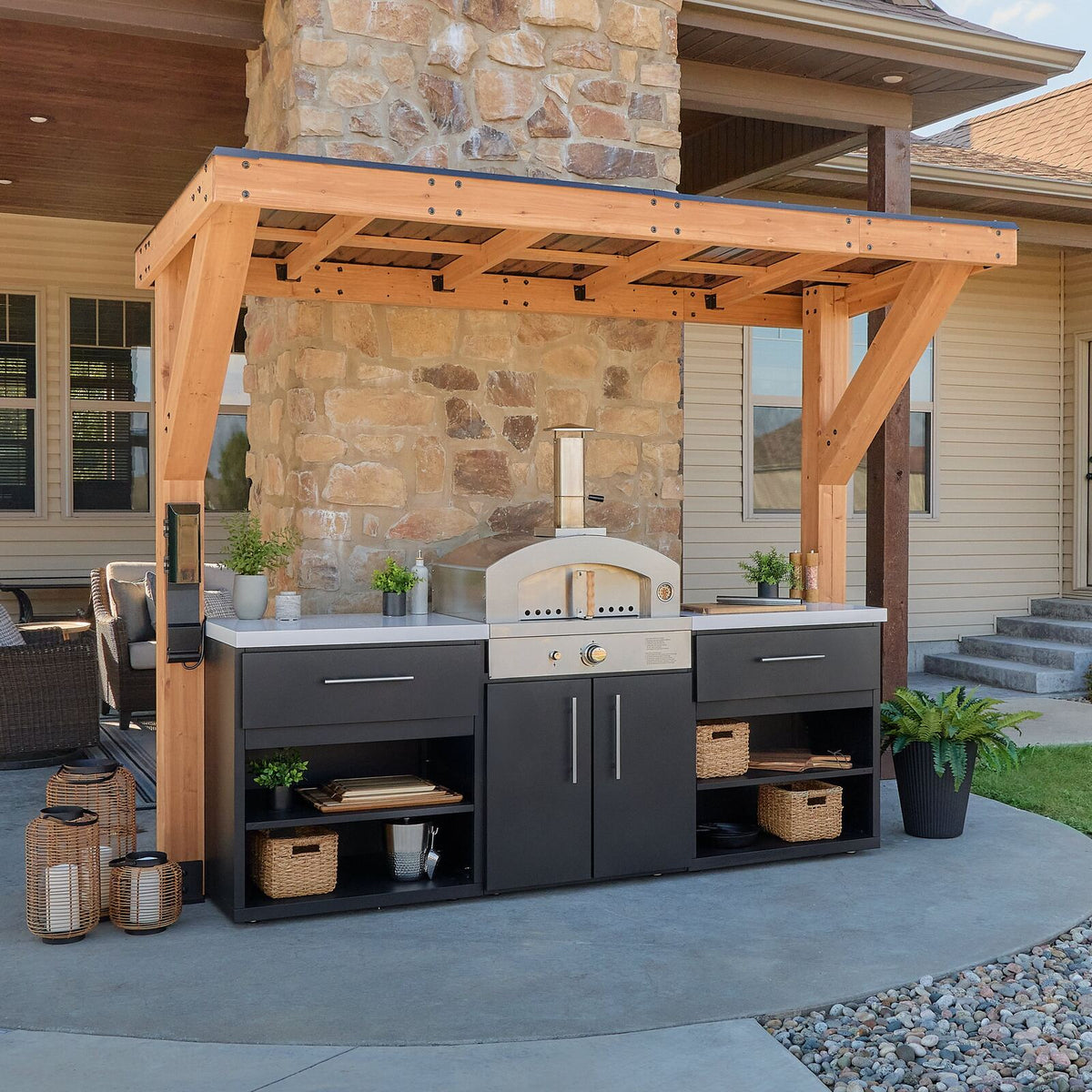 H1【used】 Cook Well パル クッキングヒーター NO-21550 Outdoor Pizza Oven Station | Timber Rock Cedar Cook Station