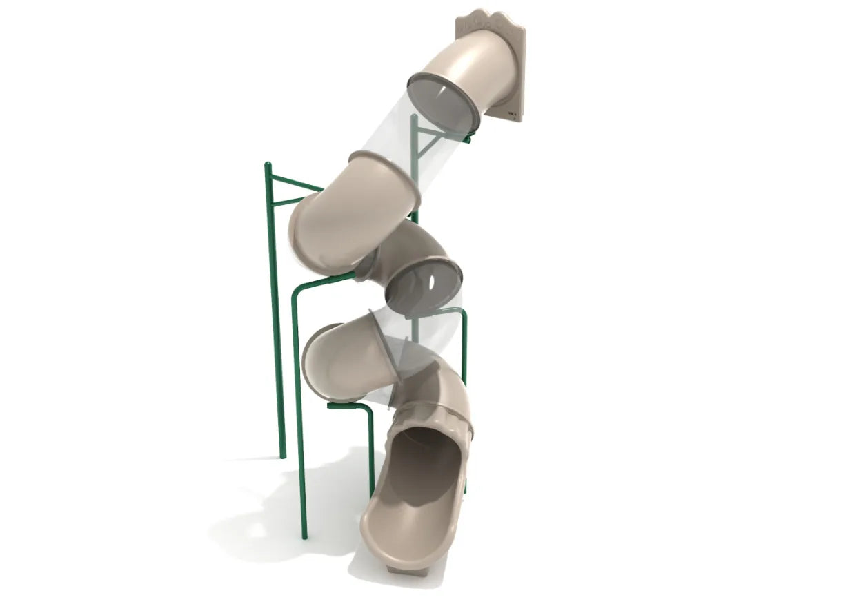 15 Foot Spiral Tube Slide Slide and Mounts Only