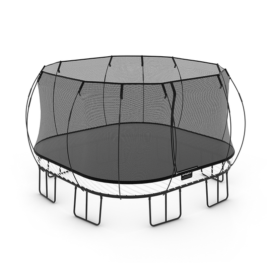 13' Jumbo Square Springfree Trampoline with safety enclosure
