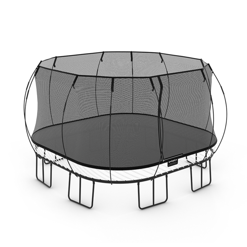 13' Jumbo Square Springfree Trampoline with safety enclosure
